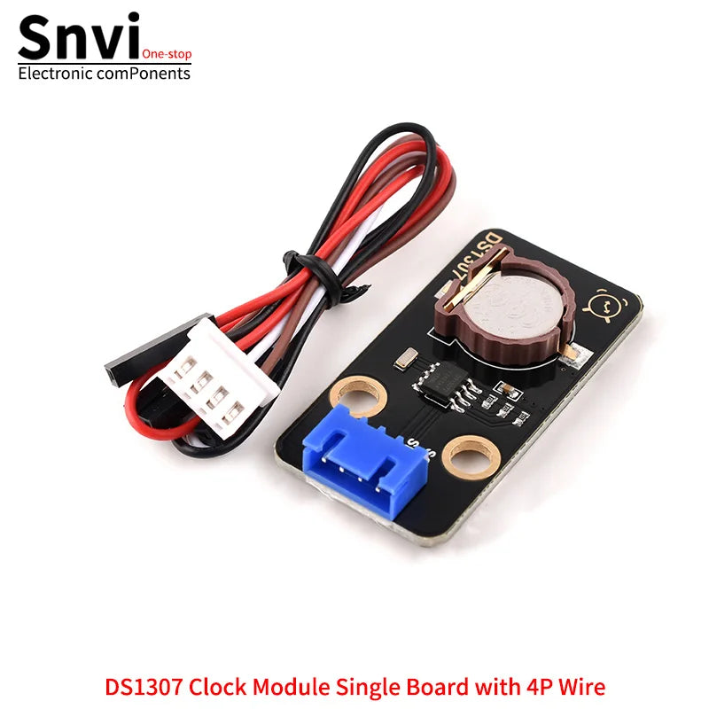 Snvi DS1307 PCF8563 RTC Module Real Time Clock I2C Timekeeping Backup Battery with Case Cable