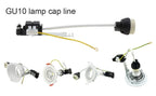 6pcs Gu10 Ceramic LED Spotlight Socket GU10 Halogen Bulb Base Lampholder 18cm Nylon Wire PV Wiring Terminal Junction Box