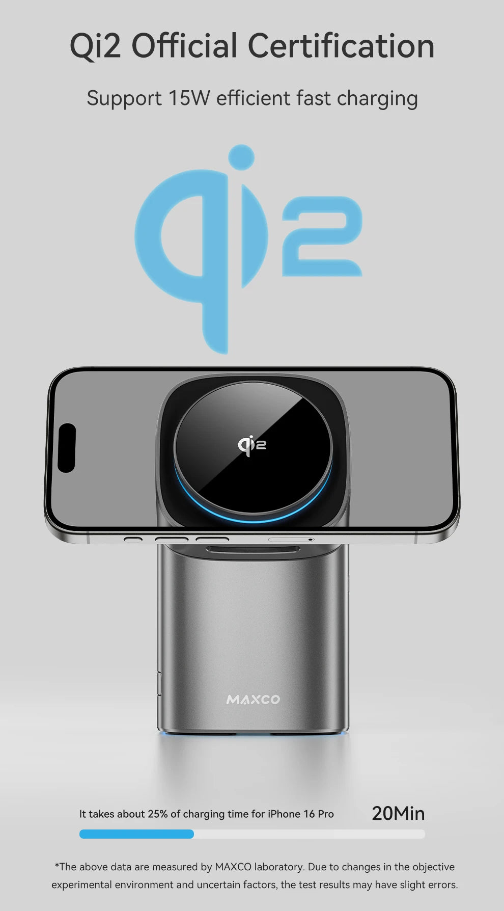 Qi2 Magnetic Wireless Charger Fast Charger 3-in-1 Intelligent Fast Charging 15W for IPhone 12/13/14/15/16 for Iwatch & AirPods