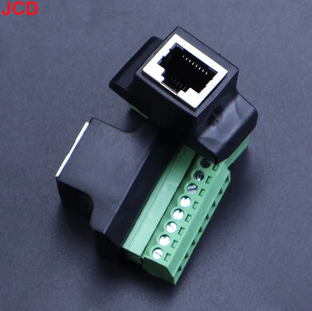 1pc High Quality RJ45 To Screw Terminal Adaptor RJ45 Male Female To 8 Pin Connector RJ45 Splitter For CCTV DVR CCTV Accessories