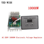 AC 220V 10000W 80A Digital Control SCR Electronic Voltage Regulator Speed Control Dimmer Thermostat + Digital Meters 10000 W
