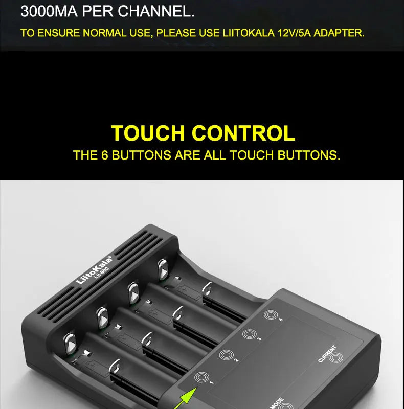 NEW LiitoKala Lii-600 Battery Charger For Li-ion 3.7V NiMH 1.2V battery Suitable 18650 26650 21700 26700 16340 14500 AA AAA