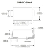 50pcs SMBJ 600W SMB (DO-214AA) TVS Diode SMBJ5.0CA SMBJ8.5CA SMBJ12CA SMBJ18CA SMBJ20CA SMBJ24CA  SMBJ30CA SMBJ40CA SMBJ75CA