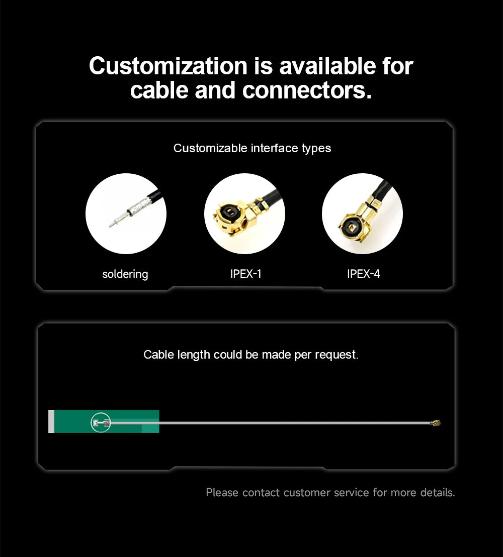 10pcs LoRa 915 MHz Antenna U.FL 915M Embedded Antennas for Communication Module Motherboard Antenna FPC Aerial for PCB