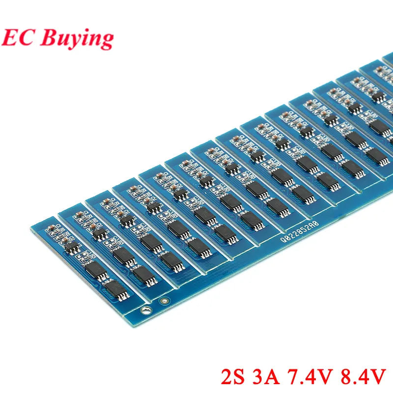 50Pcs/1pc 2S 3A Li-ion Lithium Battery 7.4V 8.4V 18650 Charger Protection Board Module BMS PCM for Li-ion Lipo Battery Cell Pack