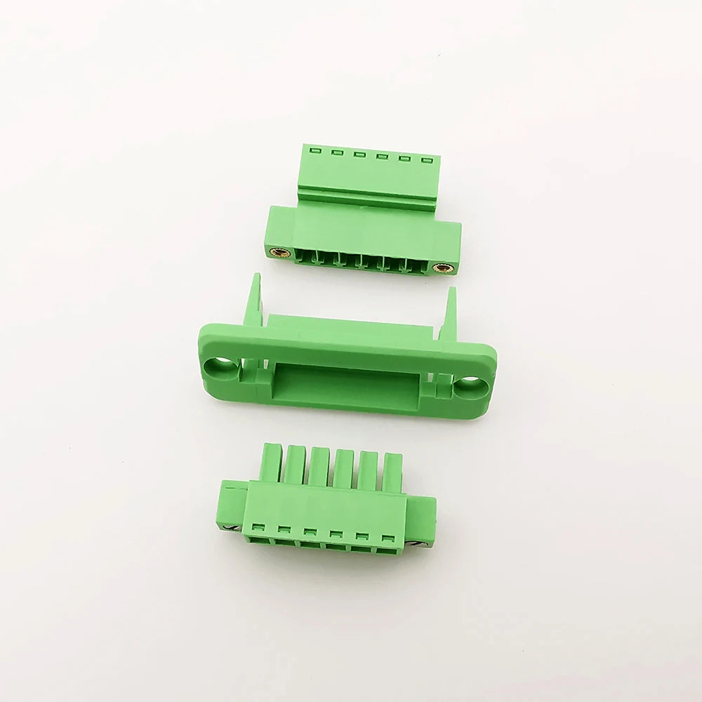 2Sets 3.81mm Pitch 2/3/4/5/6/7/8/9/10/12Pin Pluggable PCB Screw Terminal Block Connector with Fixed Panel JM15EDGWC-3.81