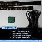 ADS1299 EEG EMG Acquisition Module WiFi Wireless Data Transmission STM32 Development Kit Open Source SDK Raw Bio-Signal Collecti