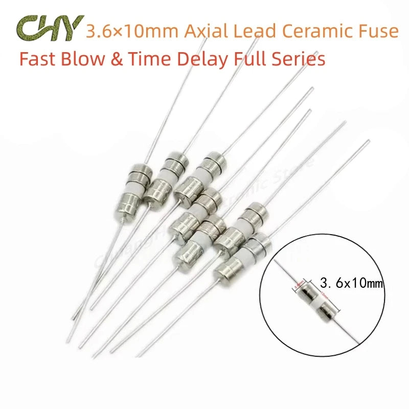 10Pcs/Lot T1A/2/3.15/4/5/6.3/8A/10A/15A/16A/20A 250V MTS Black Square Slow Blow Current Encapsulated  Fuse 8MM（L）*4MM(W)*7MM(H)