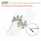 10Pcs/Lot T1A/2/3.15/4/5/6.3/8A/10A/15A/16A/20A 250V MTS Black Square Slow Blow Current Encapsulated  Fuse 8MM（L）*4MM(W)*7MM(H)