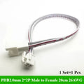 PHB2.0 PHB 2.0MM Pitch Double Row With Lock Catch Wire Cable Connector 2x2P/3P/4P/5P/6P 20cm 26AWG Male and Female Plug Socket