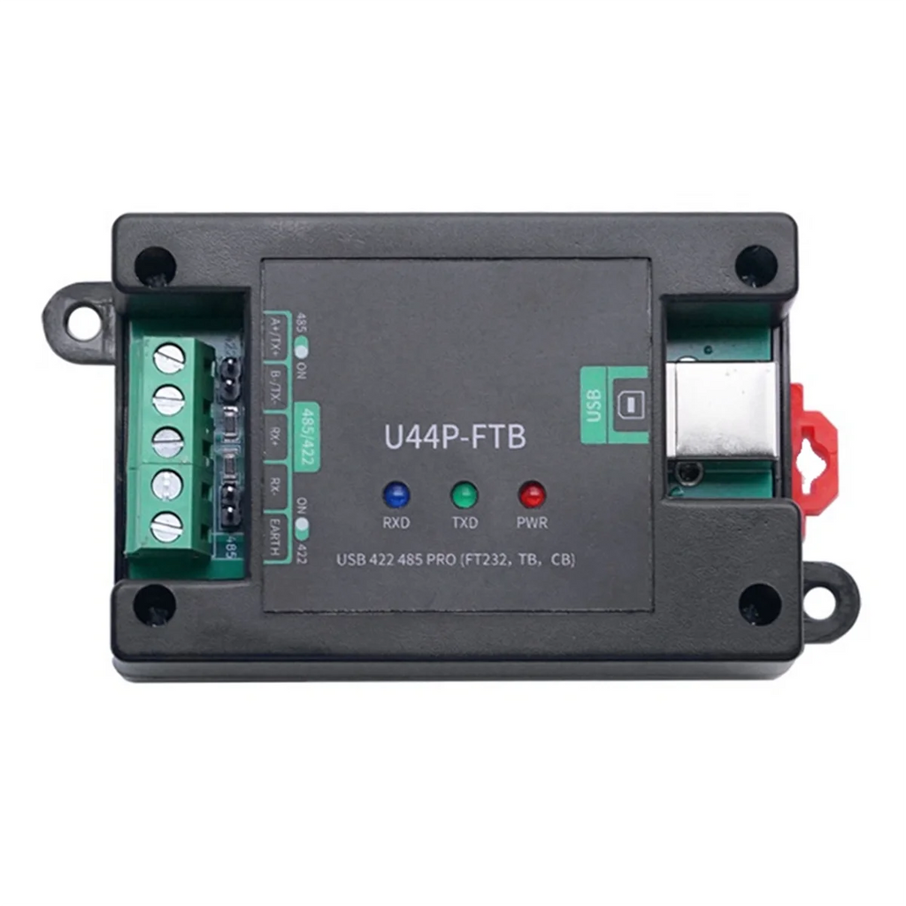 ●  Serial Port Converter Module with Guide Rail DB9 Male/USB-B Interface U44P-FTB USB 422 485 PRO(FT232,TB, CB)