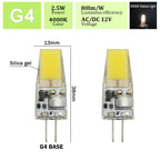 2pcs Mini G4 12V 24V LED Lamp Dimmable Light 3W COB Bulb AC DC 12V Lampada COB 360 Beam Lampada G4 COB Lights Replace Halogen
