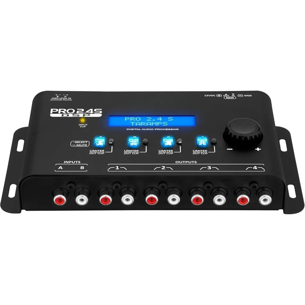 Pro Digital Signal Processor 2.4S DSP Crossover Equalizer 15-Band Graphic EQ 12 Presets 2 Input 4 Output
