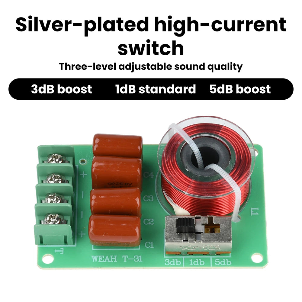 100W 3Way Hifi Tweeter Frequency Divider Treble Audio Crossover Filter Circuit Board Home Theate Car DIY Speakers Filters