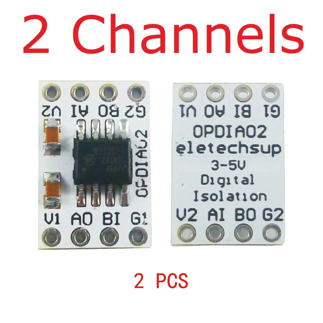 DC 3.3V 5V 2-8CH Digital Isolation Communication Module 150Kbps TTL LvTTL Level Converter for UART SPI IIC RS485 GPIO