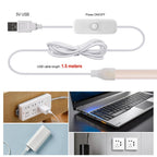 IP68 Waterproof Flexible Neon Rope Light USB COB LED Strip 5V ON OFF Switch 320 LEDs/m Natural Warm White 0.5m 1m 2m 3m 4mm 5m