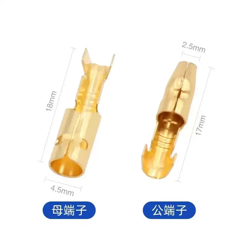 20 Sets 4mm Auto Electrical Connectors Male Female Wire Terminals with Insulation Cover for Car Motorcycle Wiring Harness