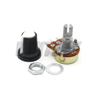 5 Sets WH148 1K 10K 20K 50K 100K 500K Ohm 15mm 3 Pin Linear Taper Rotary Potentiometer Resistor for Arduino with AG2 White cap