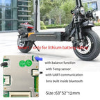 Small Type 3.2V LiFePO4 3.7V Li-ion 20A 30A 40A 50A Electric Bike Smart BMS 7S-14S 24V 36V 48V with UART BT