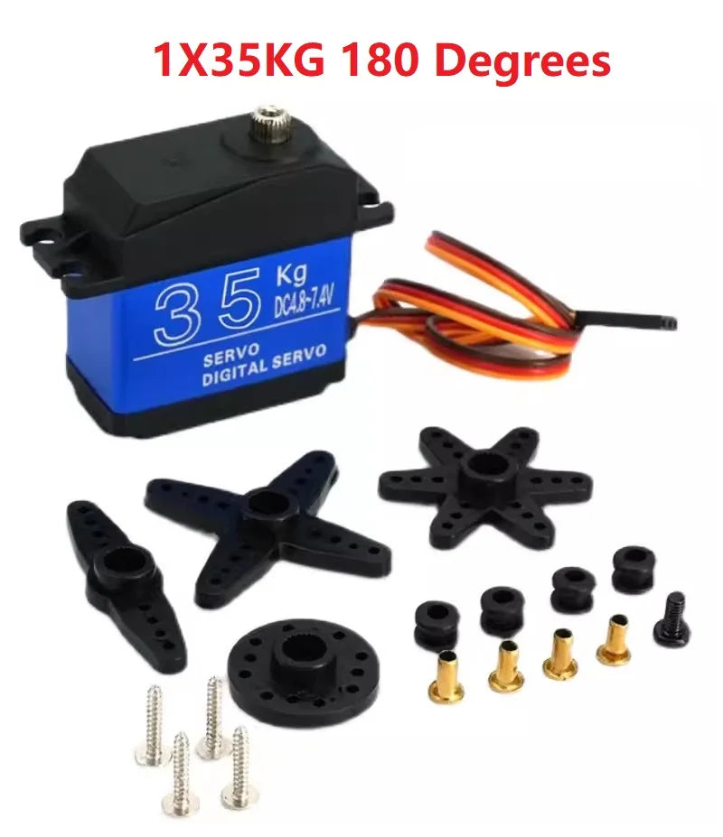 High-Torque Waterproof Servo 20KG 25KG 30KG 35KG 180 270 Degree Digital Copper Gear/Steel Gear Servo, For Robot Arm DIY