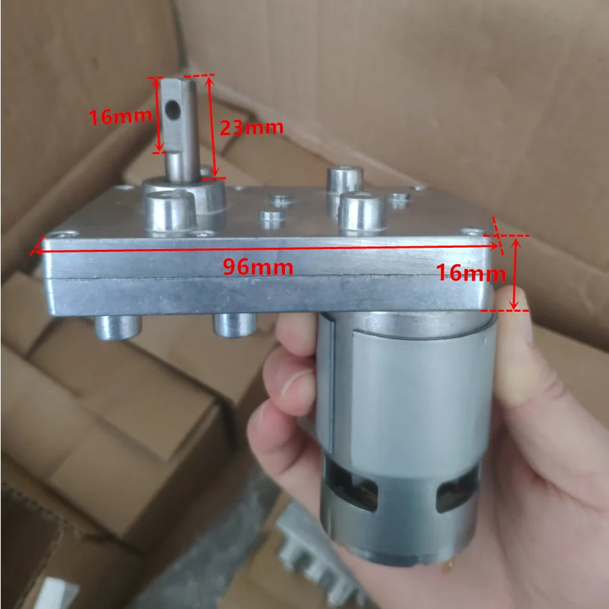 7-Type 775 DC Gear Motor 6V 12V 24V RS775 Metal Gears D Shaft Motor