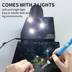 LUXIANZI 220V Tabletop Solder Iron Smoke Absorber With LED Light ESD Fume Extractor Filter Screen Smoking Instrument