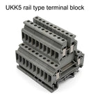 10Pcs UKK/UKKB 5 Double-Level Terminal Block 2 Layer 0.2 - 4 mm² Plug Wire Electrical Screw Connector DIN Rail Termin UKK5 UKKB5