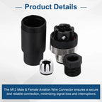 10Pcs 4/5/8 Pin M12 Male/Female Aviation Wire Connector A Code Waterproof IP67 Circular Connector Aviation Plug for Automation