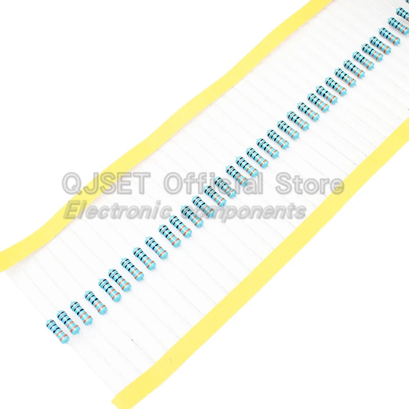 50pcs 1/2W Metal Film Resistors 1% 0.5W 10R 15R 47 100 200 220 470 510 Ohm 1K 2.2K 4.7K 10K 47K 100k 200k 220k 510k 470k 1M Ohms