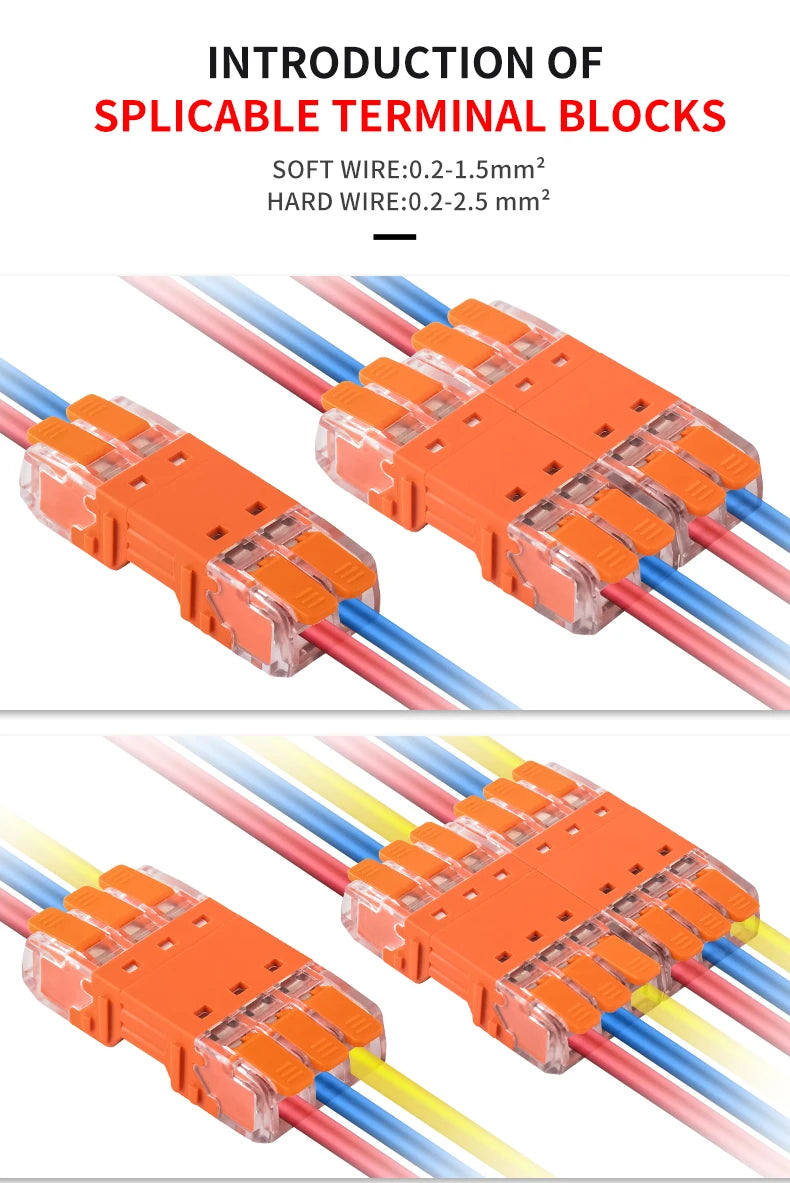 JINH Pluggable Terminal Block Free and Safe Insulation Quick Disconnect Terminal Block for Socket Household Wiring