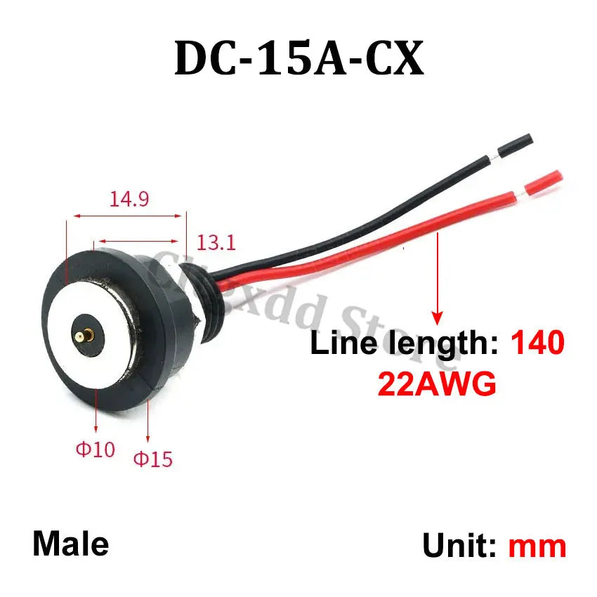 Cltgxdd DC-10A/11A-CX DC-12A-CX DC-15A-CX Magnetic Male Female Connector W/ XH Terminal 8mm 10mm Magnetic Plug With Line  Cable