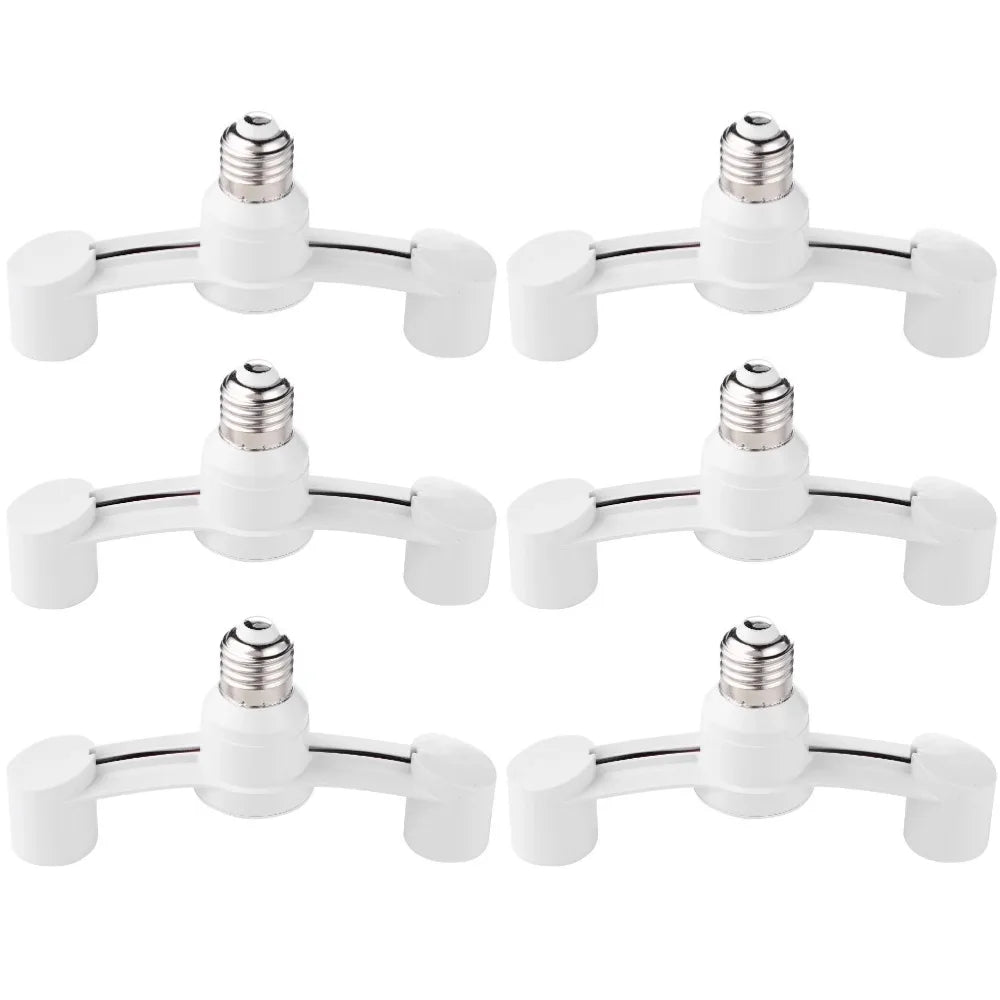 1Pcs E27 LED Bulb Lamp Holder 85-285V 2 Heads E27 Base Socket Splitter LED Lamp Socket Light Bulb Adapter Holder Converter