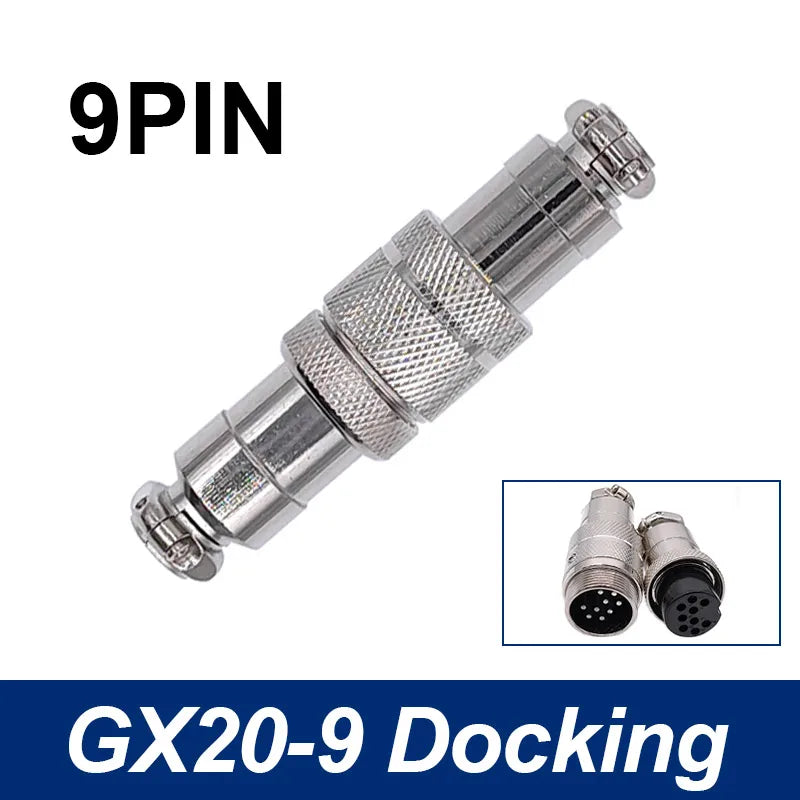 GX20 Docking Type Aviation Plug Socket 2 Pin to 15 Pin Male Female Butt Joint Circular Connector Inline Cable Wire Connector
