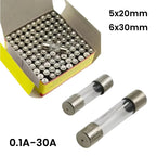 Glass Fuse 5*20MM 6*30MM 250V Fast Blow 0.1A -30A