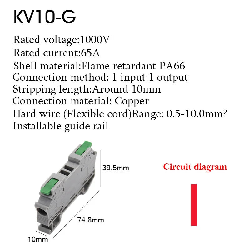 KV2.5 Direct Insertion Quick Terminal Block Rail Type Wire Connector Instead Of UK/ST/PT/SAK Docking For Parallel Connection