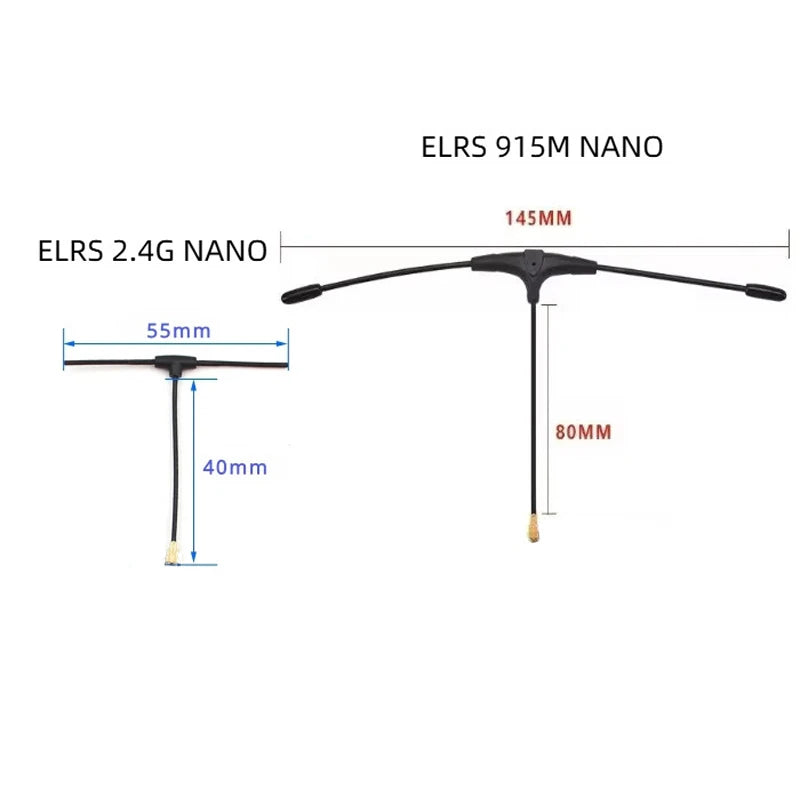 2.4 GHz/915 MHz ELRS Receive ExpressLRS High Refresh Rate Drone Communication Antenna for HD Video Transmission and FPV Antenna