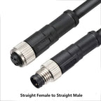 M8 3Pin 4Pin 5Pin 6Pin 8Pin Double Plug Male Female 5M PUR/PVC Cable Adapter  Waterproof Sensor Aviation Connector Power Charger