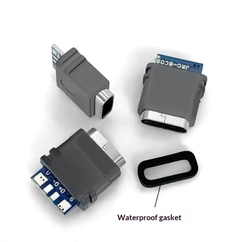 Waterproof USB 3.1 Type C Female Socket 2 Or 5 Or 10 Pcs 4PIN 5A Connector Double 5.1K Resistor Charging And Data Transmission
