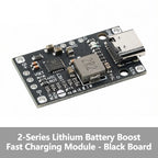 Type‑C USB 2‑3S BMS Lithium Battery Boost Charging Module 15W 8.4V 12.6V 1.5A Fast Charge With Balance And Indicator