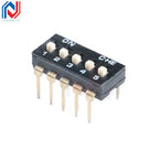 Slide Type SMT SMD Dip Switch Toggle 2.54mm 2Row 4Pin 2 Position/8 Pin 4 Position/16Pin 8 Position Black Switch Gold Plated Pin