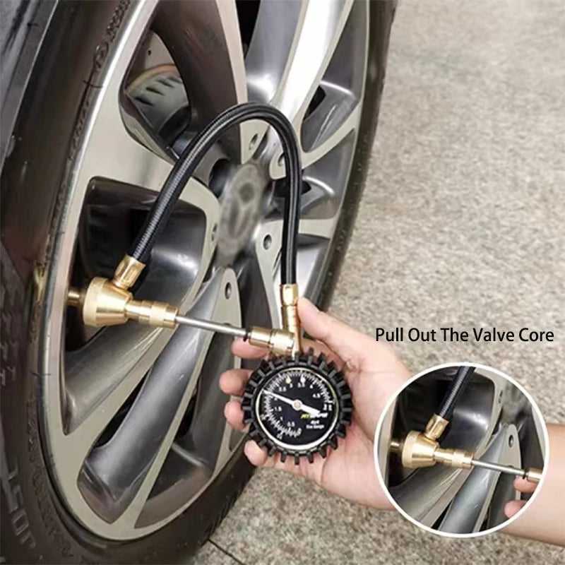 75Psi Auto Tire Tyre Rapid Deflator Pressure Gauge Meter Tool Metal Manometer Barometers Tester Meter for Truck Motorbike
