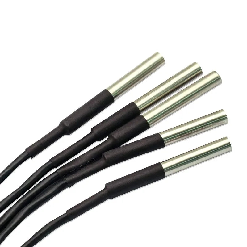 5Pcs DS18B20 Temperature 2M Sensor Waterproof Temperature Sensor with Digital Thermal Stainless Steel Tube Probe for Arduino