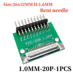 FFC/FPC Adapter Board with Soldered 1.0MM Flip Cover Lower Connector Straight or Bent Pins Available, 4/6/8/10/12/14/16/20/30P
