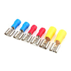 100/50/10pcs Female Crimp Terminal 2.8mm 4.8mm 6.3mm Insulated Spade Wire Connector Electrical Wiring Cable Plug Red blue yellow