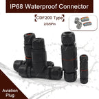 1Pcs I & T Shape Wire Connector 2/3/5 Pin Waterproof Connectors Fast Screw Connection Push-in Terminals Electric Junction Box