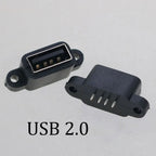 1PC Type-C USB 4 6 16 Pin Female SMD DIP With Screw Hole Waterproof Connector For DIY PCB Design High Current Fast Charging Jack