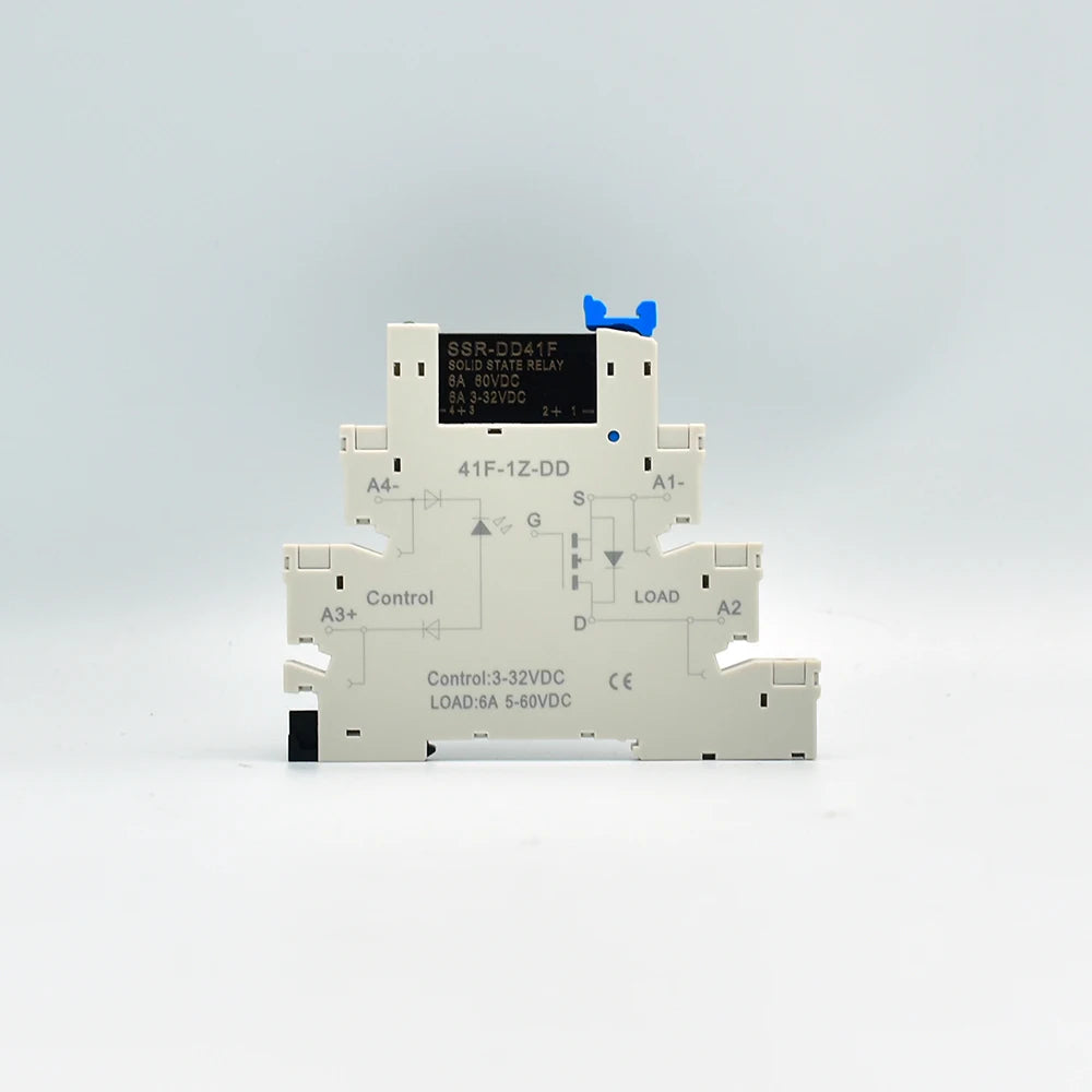 1pcs DC control AC 6A slim interface solid state relay module din ssr slim relay DC control DC 41F-1Z-C2 ssr relay din rail