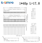 5pcs 1X40P Round Female IC Crystal Socket Breakable Tin Plated L7.43  L9.7  L11.75  L17.8 for Pin Dim0.45-0.6mm with Plastic