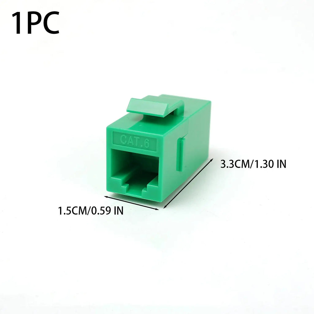 For RJ45 CAT6 Keystone Coupler Colorful Network Straight-through Connector Cat6 RJ45 Adapter Insert Inline Coupler CAT6 Keystone