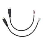 DIY Repair Welding Cable 2 Wire 4 Wires Type C USB 2.0 Elbow Head Male Female Jack 4pin/2pin Type-C Male Extension Cable 0.25M
